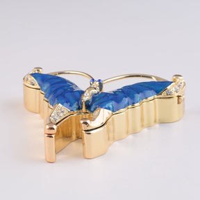 Keren Kopal Golden Blue Butterfly trinket box 54.00