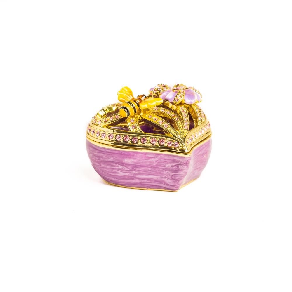 Golden Purple Heart Decorative Box trinket box Keren Kopal