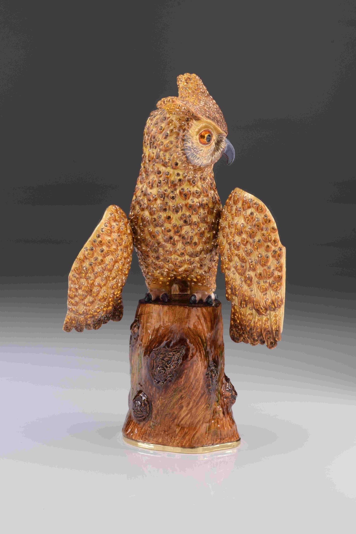 Keren Kopal Large Brown Owl trinket box 364.00