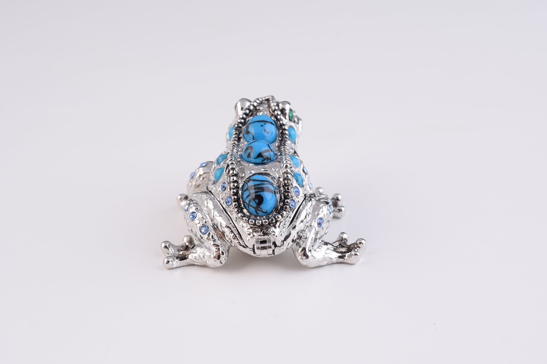 Keren Kopal Silver and Blue Frog trinket box 39.00