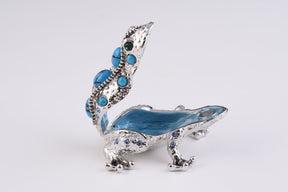 Keren Kopal Silver and Blue Frog trinket box 39.00