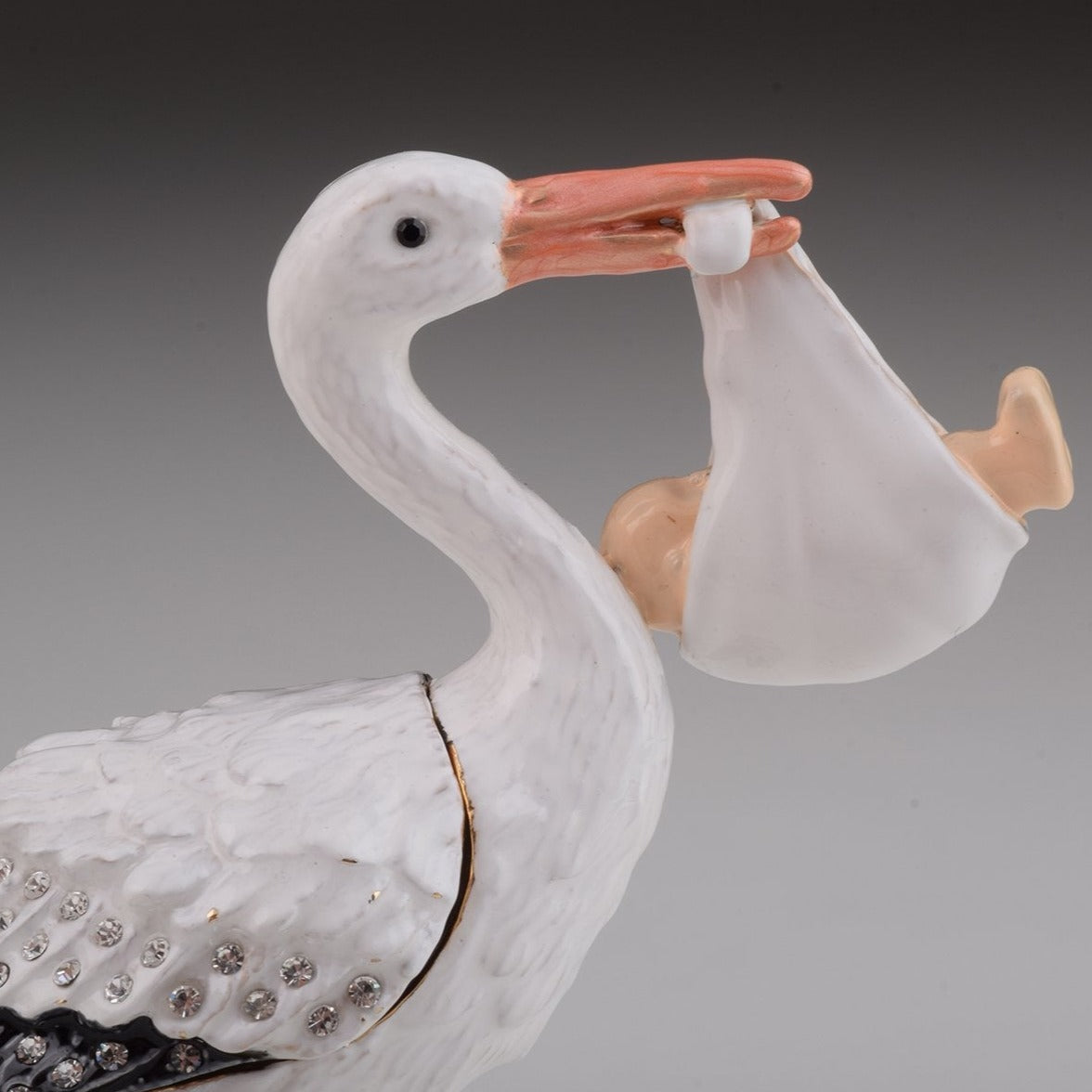 Keren Kopal White Stork Carring a Baby trinket box 99.00