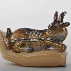 Keren Kopal Zodiac Ram Laying on Hand trinket box 60.25