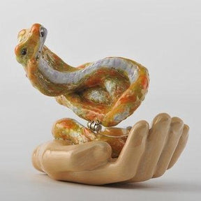 Keren Kopal Zodiac Snake Laying on Hand trinket box 60.25